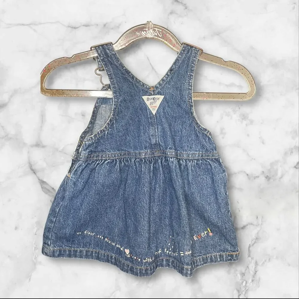 Vintage Y2K OshKosh Denim Overall Dress